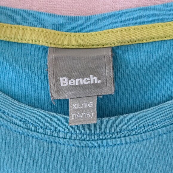BENCH Blue Scrunched Girl's T-Shirt XL (14-16) - Picture 6 of 7